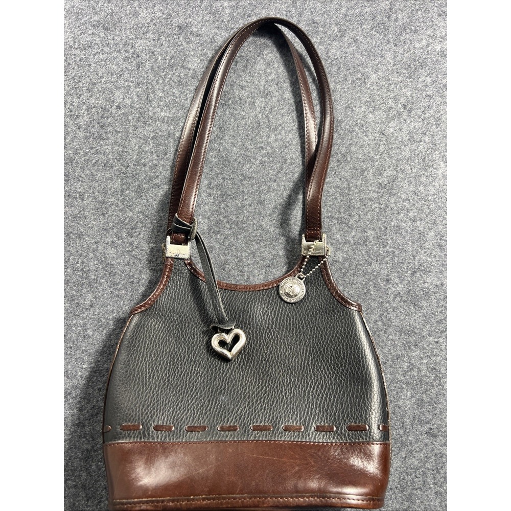 Brighton Little Elisa Vintage Brown & Black Leather CO35004 with Box